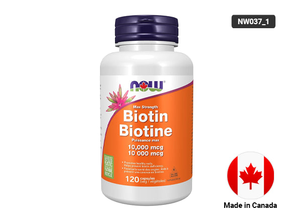 Now Max Strength Biotin 10000 mcg 120 Veg Capsules - CANADA in Sri Lanka